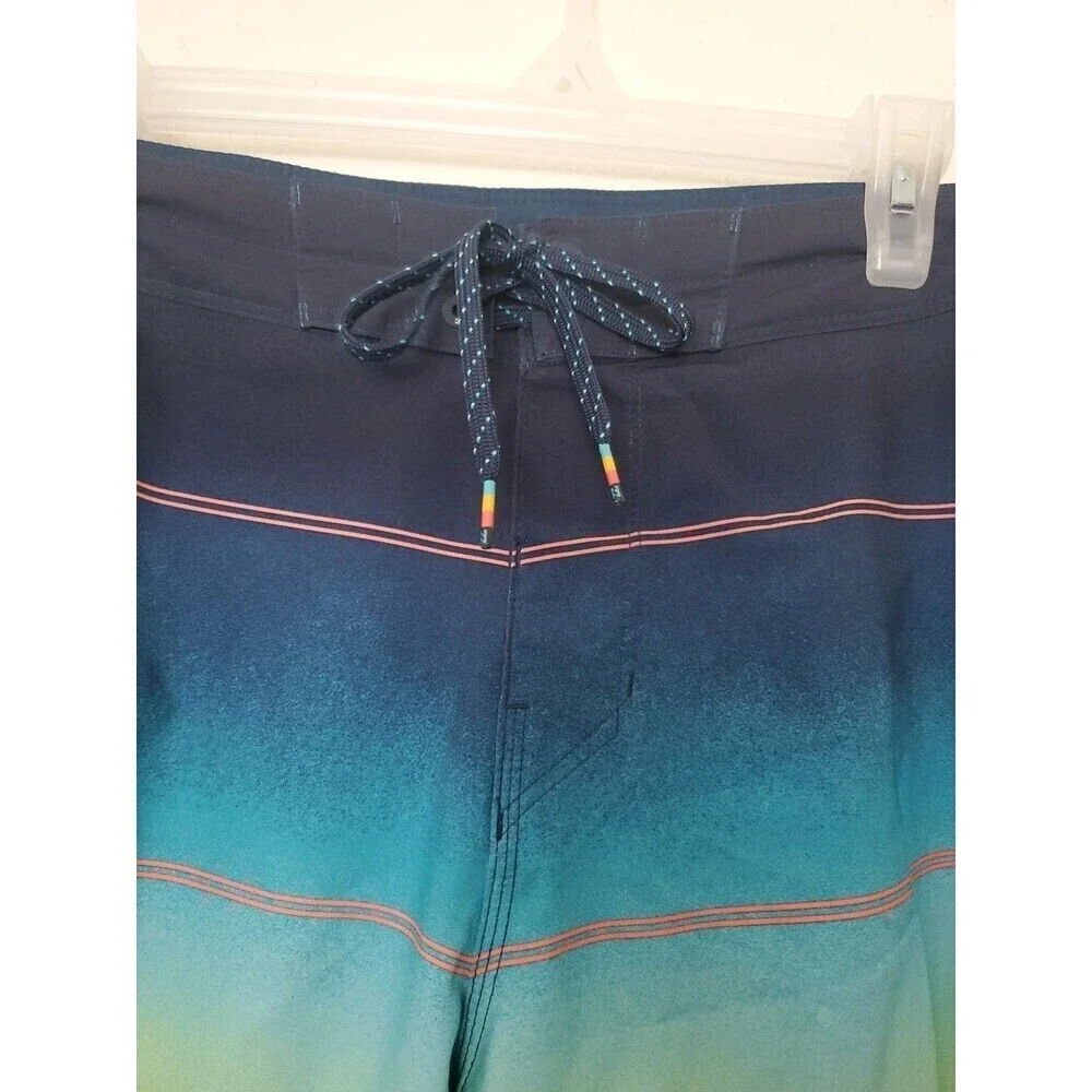 Billabong Board Shorts Platinum X 73 Blue Orange Yellow Size 31 Swim Shorts Sea